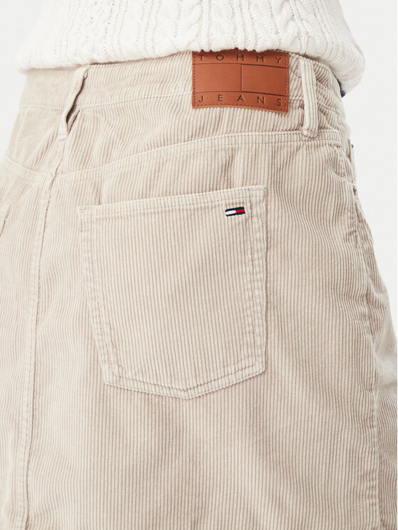Tommy Jeans Tommy Jeans Spódnica mini DW0DW23388 Beżowy Regular Fit