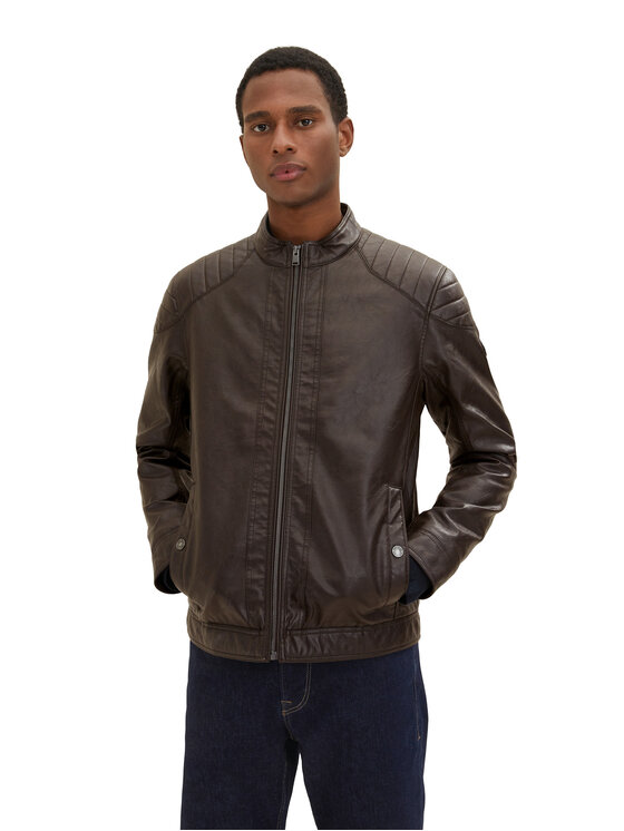 Tom Tailor Tom Tailor Куртка зі штучної шкіри 1026337 Коричневий