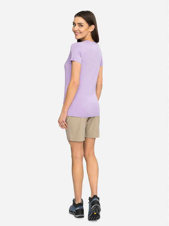 Viking Viking T-Shirt Lenta Bamboo Light Lady Fioletowy Regular Fit