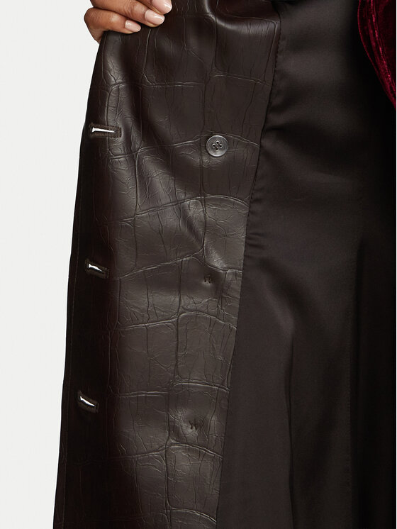 Bardot Bardot Плащ з екошкіри Andros  60598JB Бордовий A-Line Fit