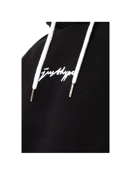 HYPE HYPE Bluza Justhype Scribble Logo Hoodie Czarny Regular Fit