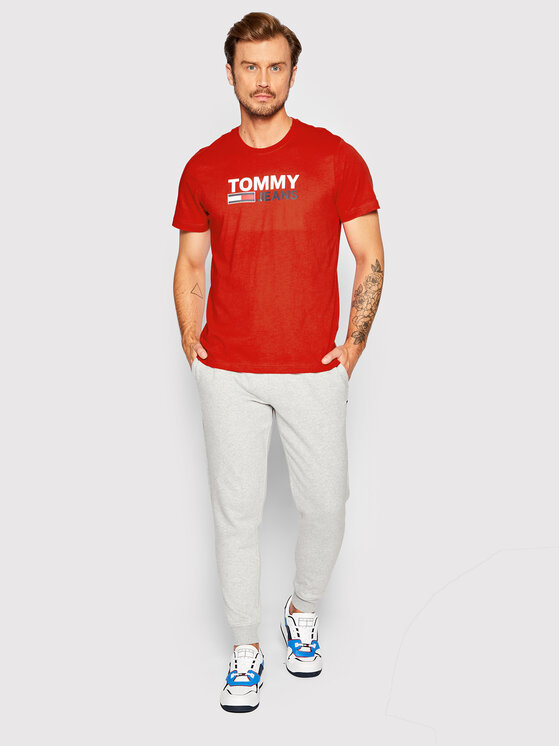 Tommy Jeans Tommy Jeans T-särk Corp Logo DM0DM15379 Punane Regular Fit