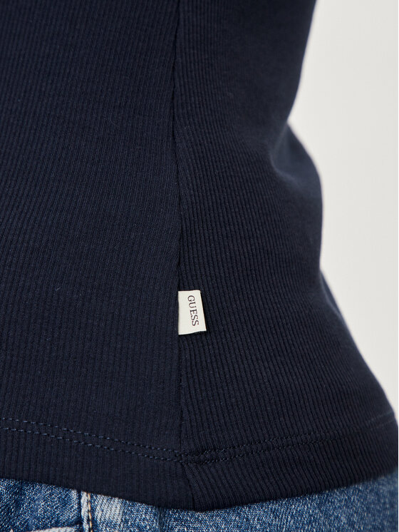 Guess Jeans Guess Jeans Tričko W4YI64 KA0H1 Tmavomodrá Slim Fit