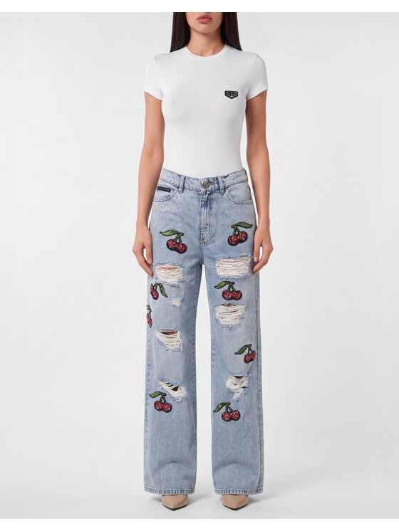 PHILIPP PLEIN PHILIPP PLEIN Jeansy 31765 Niebieski Skater Fit