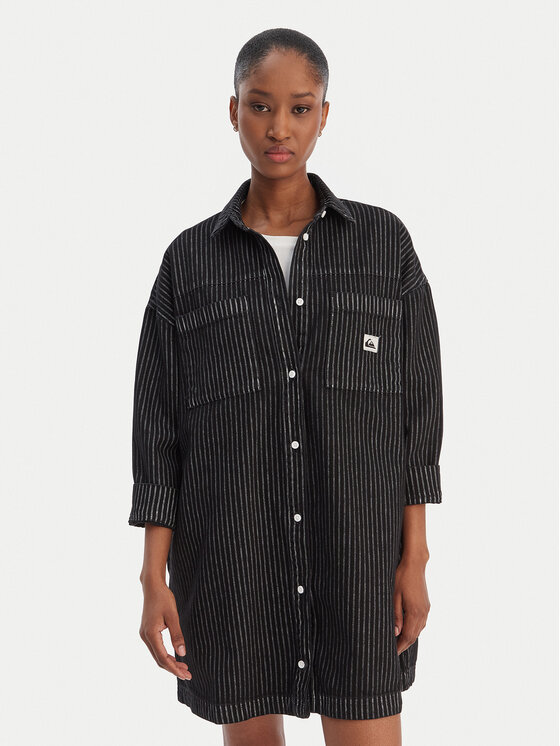 Quiksilver Quiksilver Rochie tip cămașă Iced Age EQWWD03120 Gri Oversize