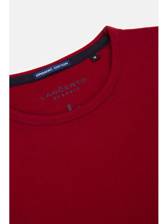 Lancerto Lancerto T-Shirt Daniel TS124121000034 Bordowy Regular Fit