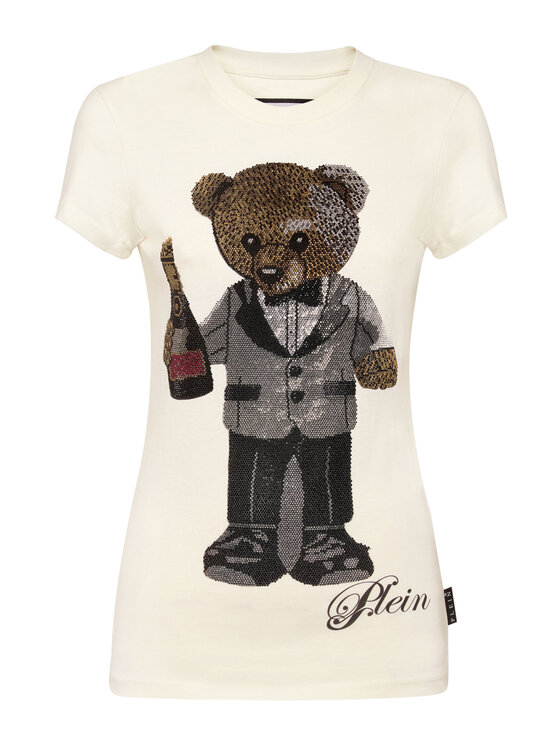 PHILIPP PLEIN PHILIPP PLEIN T-Shirt 27357 Biały Skin Tight Fit
