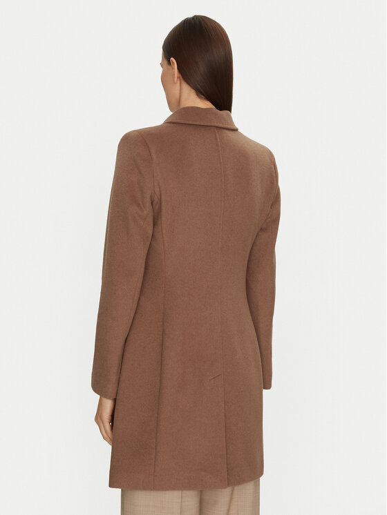 Motivi Motivi Cappotto di lana 0039Q200539N Marrone Slim Fit