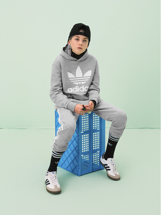 adidas adidas Спортивні штани Trefoil 3-Stripes GD2705 Сірий Regular Fit