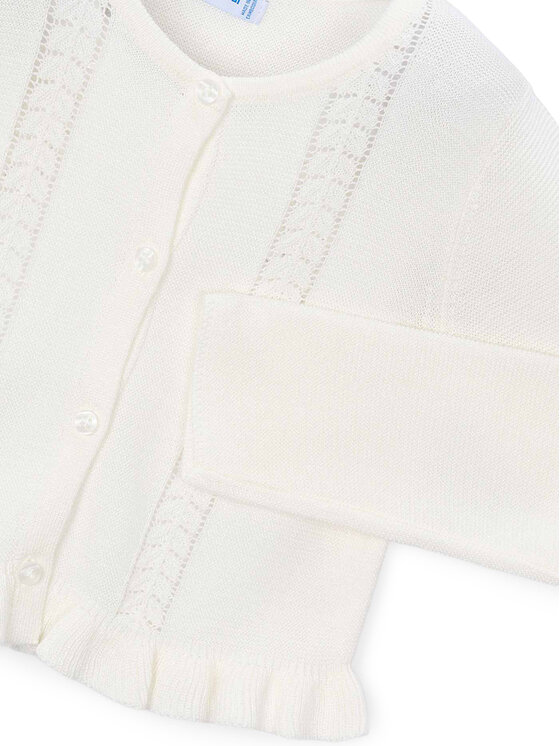 Mayoral Mayoral Pletena jopica 3383 Écru Regular Fit