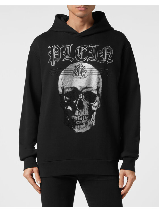 PHILIPP PLEIN PHILIPP PLEIN Mikina 14809 Černá Regular Fit
