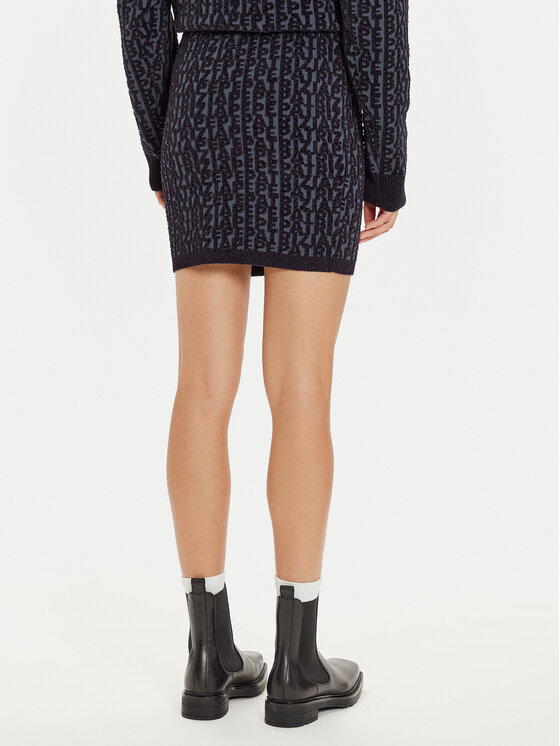 Patrizia Pepe Patrizia Pepe Mini krilo 2G0986 K210 Mornarsko modra Regular Fit