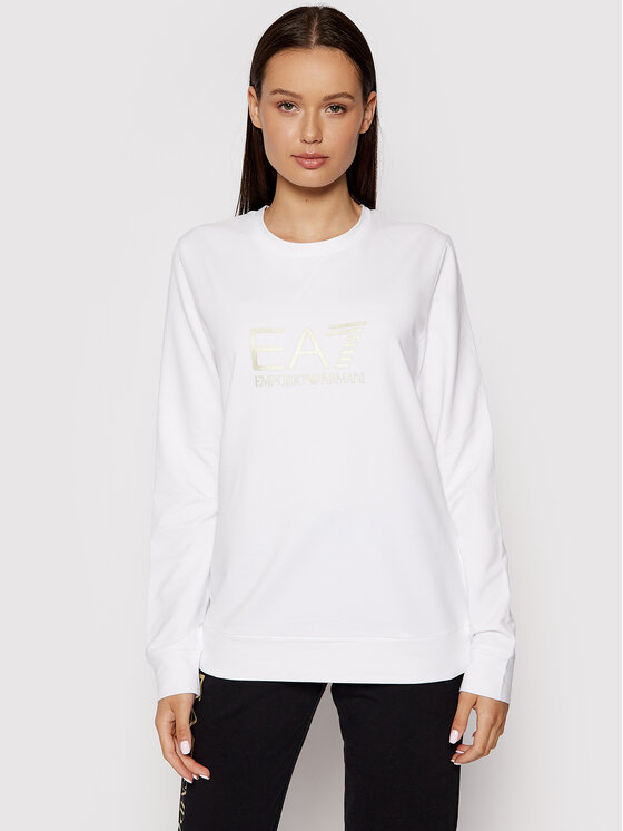 EA7 Emporio Armani EA7 Emporio Armani Світшот 8NTM35 TJCQZ 0101 Білий Regular Fit