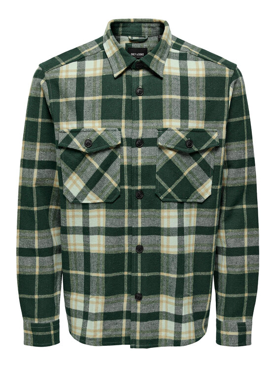 Only & Sons Only & Sons Camicia 22026313 Verde Loose Fit