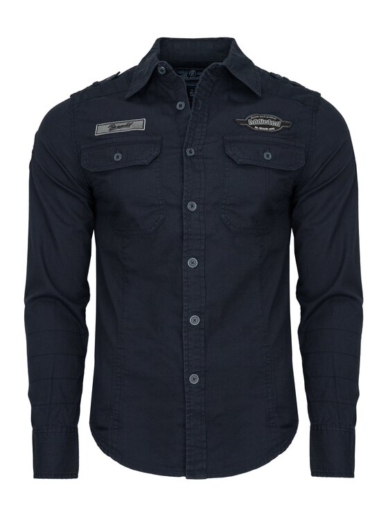 Brandit Brandit Koszula 4023.8.7XL Granatowy Regular Fit