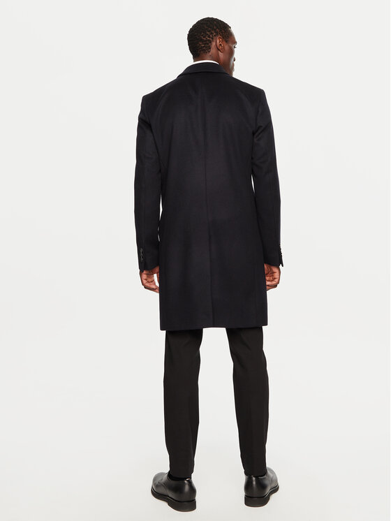 BOSS Boss Vilnonis paltas H-Hyde 50525739 Tamsiai mėlyna Slim Fit