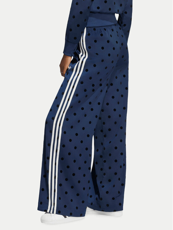 adidas adidas Spodnie dresowe Satin Polka Dots Wide Leg Pant LI2844 Niebieski Regular Fit