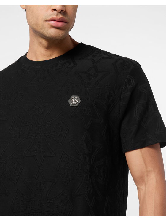 PHILIPP PLEIN PHILIPP PLEIN T-Shirt 26187 Czarny Regular Fit