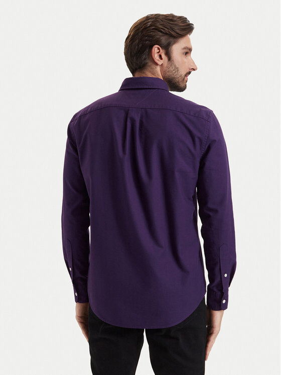 Tommy Hilfiger Tommy Hilfiger Camicia Solid Heritage MW0MW35774 Viola Regular Fit