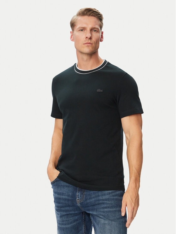 Lacoste Lacoste T-krekls TH8174 Tumši zaļa Regular Fit