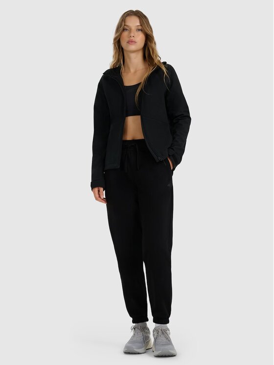 4F 4F Multifunkčná bunda MIDSHOP TEXTILE Čierna Slim Fit