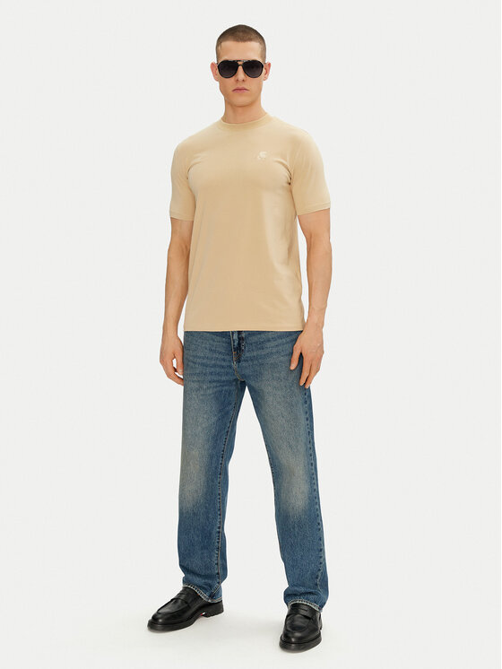 KARL LAGERFELD KARL LAGERFELD T-Shirt 755750 552221 Béžová Regular Fit