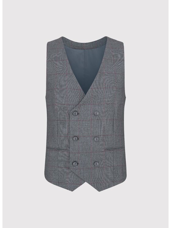 Pako Lorente Pako Lorente Kamizelka P24WF-8X-003 Szary Slim Fit