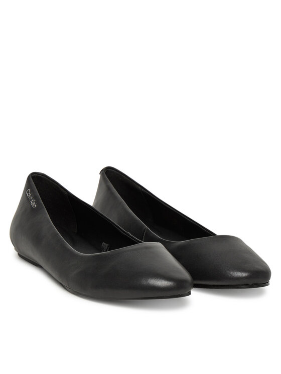 Calvin Klein Calvin Klein Μπαλαρίνες Flat Mary Jane - Lth HW0HW02341 Μαύρο