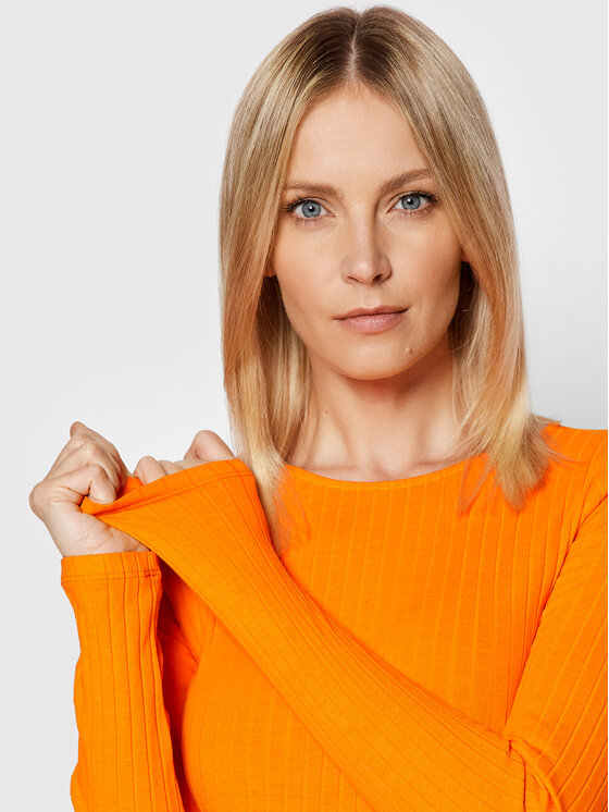 Noisy May Noisy May Трикотажна сукня Paula 27021494 Оранжевий Slim Fit