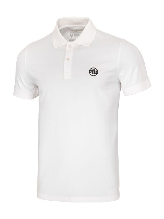 PITBULL PITBULL Polo SMALL LOGO Biały Regular Fit