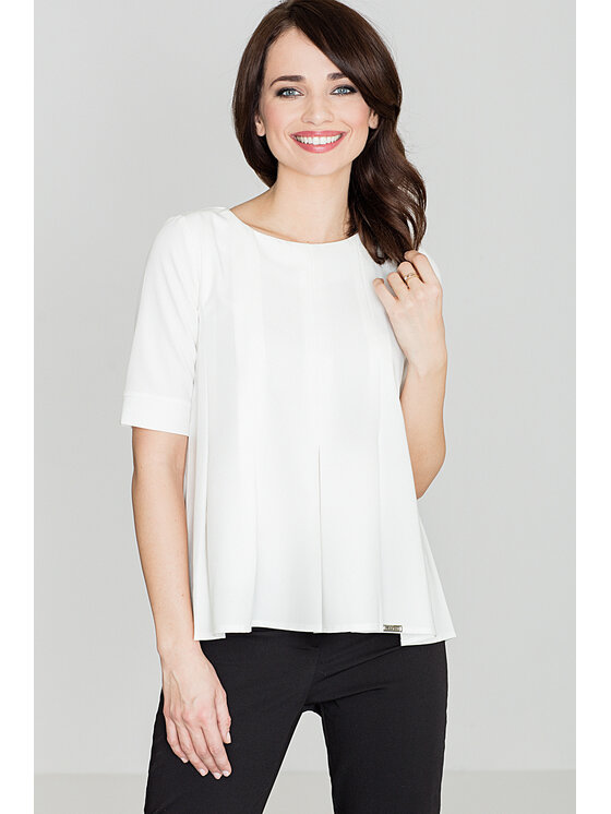 Lenitif Lenitif Blusa K370 Écru Regular Fit
