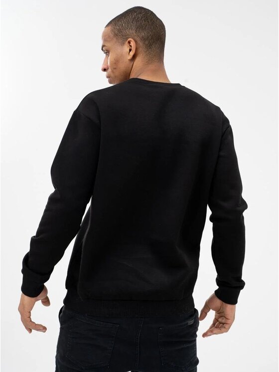 Jigga Wear Jigga Wear Bluza Bluza Bez Kaptura Męska Czarna Jigga Wear Mini Logo XL Czarny Regular Fit