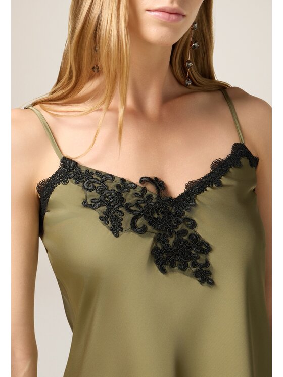 Oltre Oltre Blusa 2046R003139N035 Verde Regular Fit