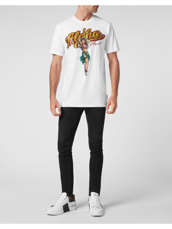 PHILIPP PLEIN PHILIPP PLEIN T-Shirt 1053 Biały Regular Fit
