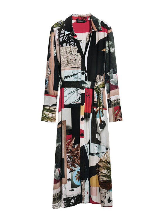 Desigual Desigual Φόρεμα πουκάμισο Collage 25SWVW45 Έγχρωμο Regular Fit