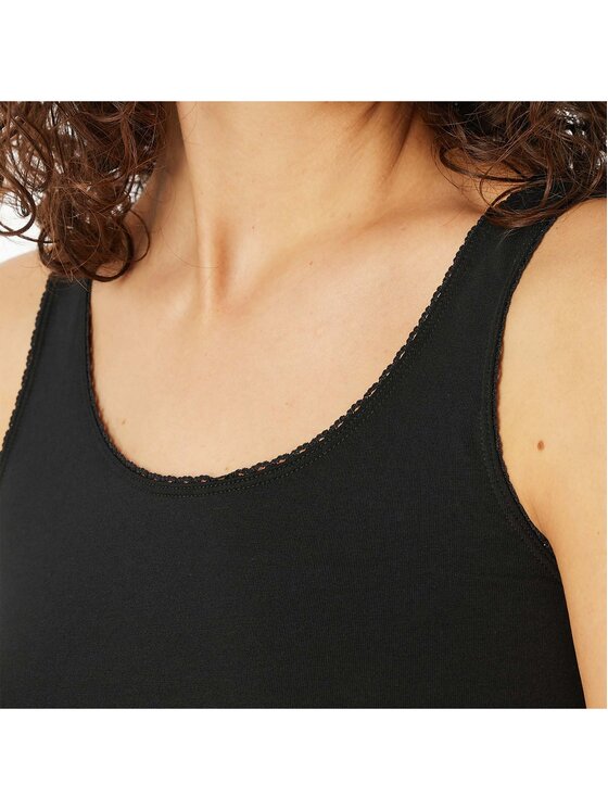 SCHIESSER SCHIESSER Podkoszulek 28984 Czarny Stretch Fit