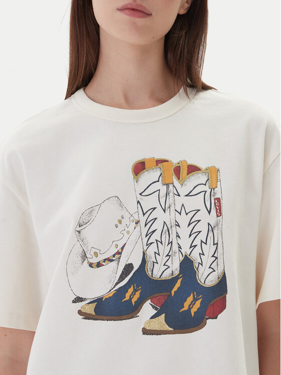 Levi's® Levi's® Póló Graphic Tabor 001MX-0007 Ekru Regular Fit