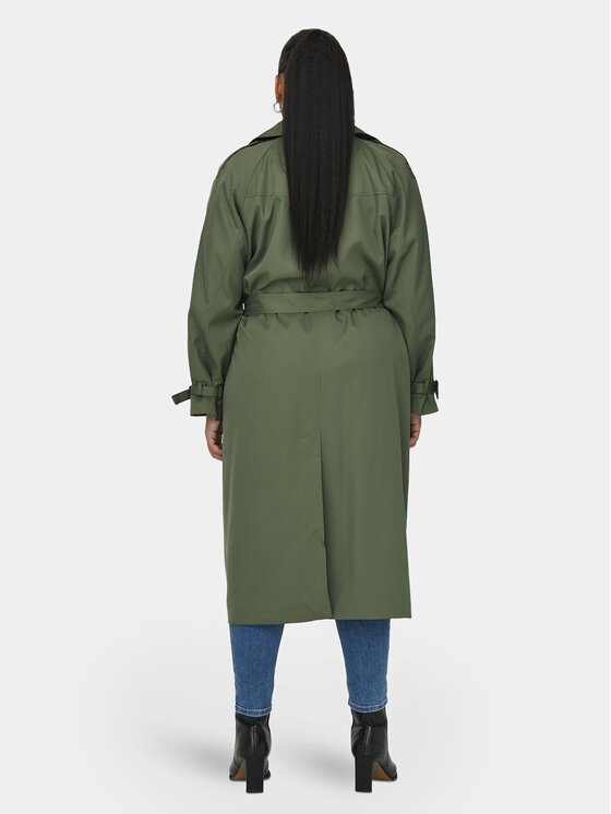 ONLY Carmakoma ONLY Carmakoma Vihmamantel Chloe 15310056 Roheline Regular Fit