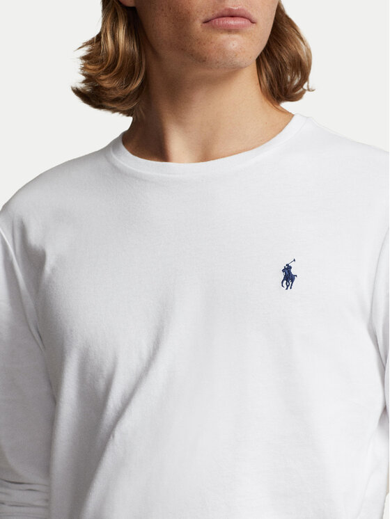 Polo Ralph Lauren Polo Ralph Lauren Longsleeve Classics 710671468004 Biały Custom Slim Fit