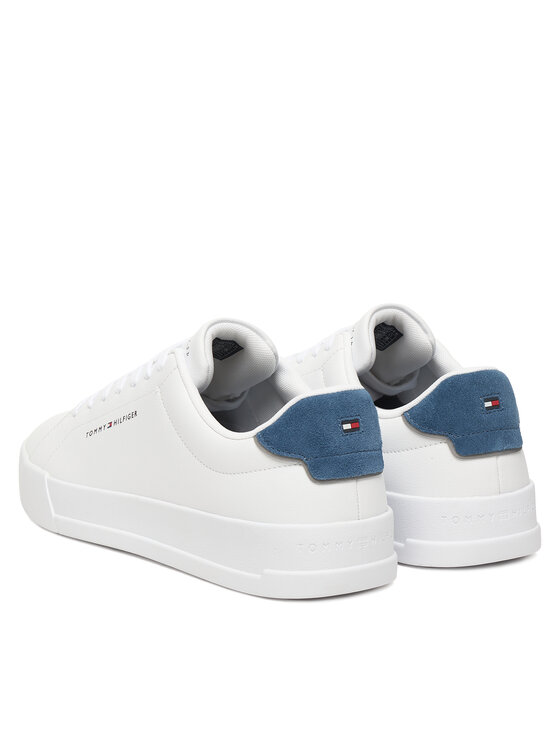 Tommy Hilfiger Tommy Hilfiger Laisvalaikio batai Th Court Lth Detail Ess FM0FM05367 Balta