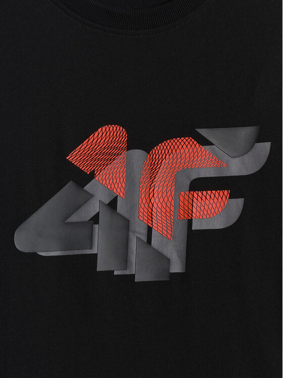 4F 4F T-Shirt BRAND CODE Czarny Regular Fit