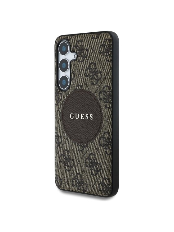 Etui na telefon Guess, Brązowe, 4G Round Patch Classic Logo