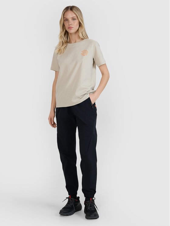 4F 4F T-Shirt 4FWSS25TTSHF1994-83S Καφέ Oversize