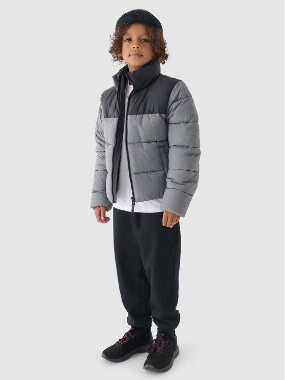 4F 4F Kurtka zimowa 4FJWAW24TDJAM461 Szary Regular Fit