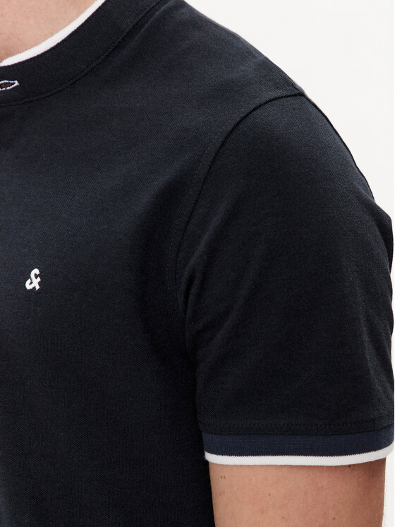 Jack & Jones Jack & Jones Polo Paulos 12199711 Granatowy Slim Fit