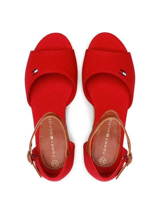 Tommy Hilfiger Tommy Hilfiger Espadryle Rope Wedge Sandal T3A2-31056-0048 M Czerwony
