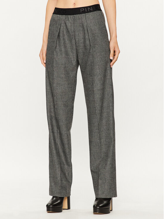 Pinko Pantaloni di tessuto Palma 102197 A07P Grigio Loose Fit, taglia : 40