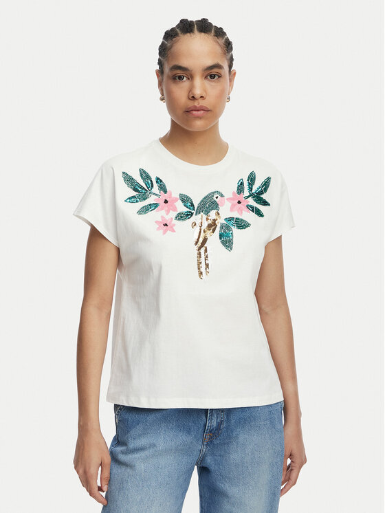 LOLA CASADEMUNT LOLA CASADEMUNT Póló MS2615004 Fehér Regular Fit