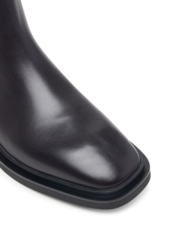 Calvin Klein Calvin Klein Botki Square Ankle Boot Lth Mg Hdw HW0HW03186 Brązowy ciemny