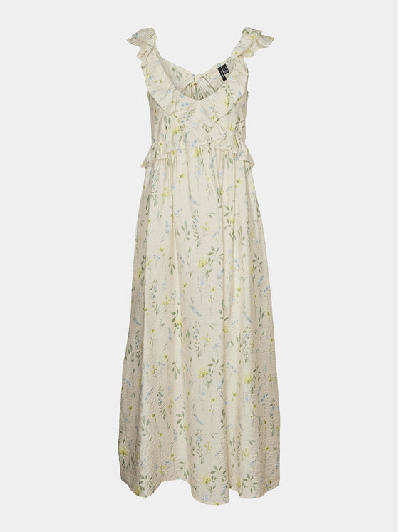 Vero Moda Vero Moda Лятна рокля Josie 10303761 Екрю Regular Fit